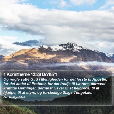 1 Korintherne 12:28 DA1871 Bible Verse Image