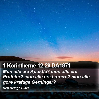 1 Korintherne 12:29 DA1871 Bible Verse Image