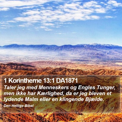 1 Korintherne 13:1 DA1871 Bible Verse Image
