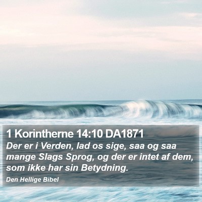1 Korintherne 14:10 DA1871 Bible Verse Image