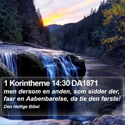 1 Korintherne 14:30 DA1871 Bible Verse Image