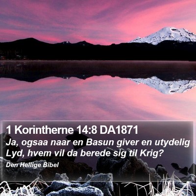 1 Korintherne 14:8 DA1871 Bible Verse Image