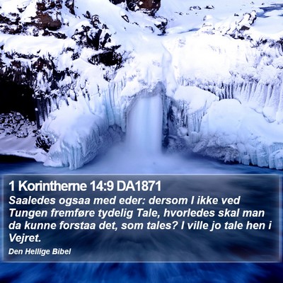 1 Korintherne 14:9 DA1871 Bible Verse Image