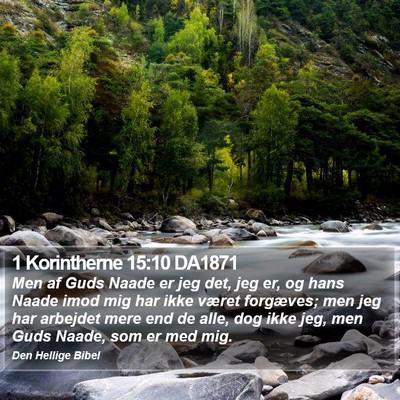 1 Korintherne 15:10 DA1871 Bible Verse Image