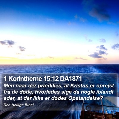 1 Korintherne 15:12 DA1871 Bible Verse Image