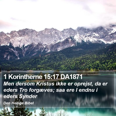 1 Korintherne 15:17 DA1871 Bible Verse Image