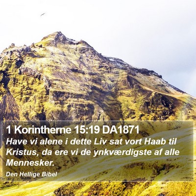 1 Korintherne 15:19 DA1871 Bible Verse Image
