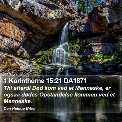 1 Korintherne 15:21 DA1871 Bible Verse Image