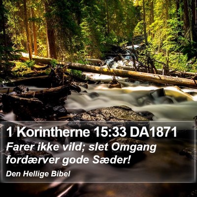 1 Korintherne 15:33 DA1871 Bible Verse Image