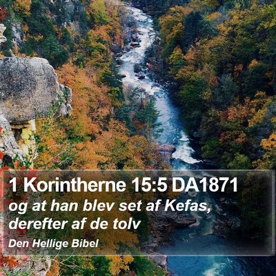 1 Korintherne 15:5 DA1871 Bible Verse Image