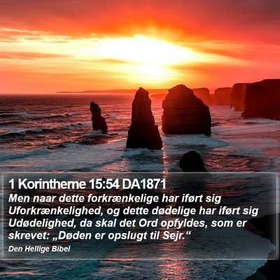 1 Korintherne 15:54 DA1871 Bible Verse Image