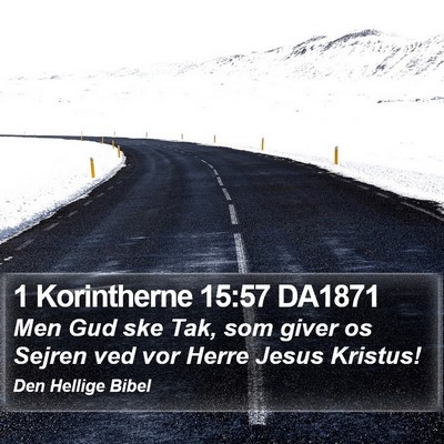 1 Korintherne 15:57 DA1871 Bible Verse Image