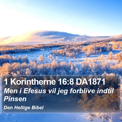 1 Korintherne 16:8 DA1871 Bible Verse Image