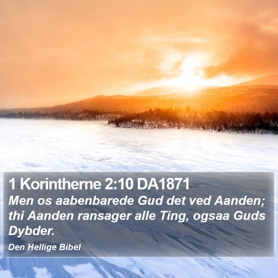 1 Korintherne 2:10 DA1871 Bible Verse Image
