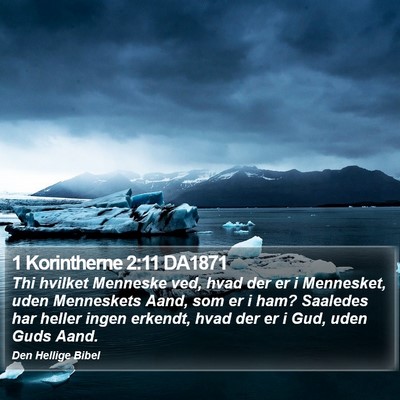 1 Korintherne 2:11 DA1871 Bible Verse Image