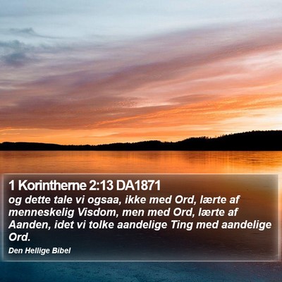 1 Korintherne 2:13 DA1871 Bible Verse Image