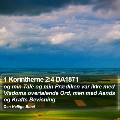 1 Korintherne 2:4 DA1871 Bible Verse Image