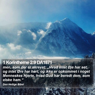 1 Korintherne 2:9 DA1871 Bible Verse Image
