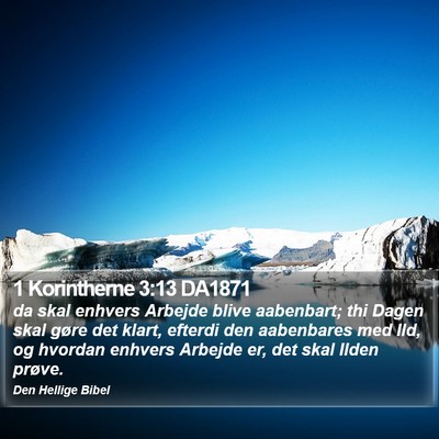1 Korintherne 3:13 DA1871 Bible Verse Image