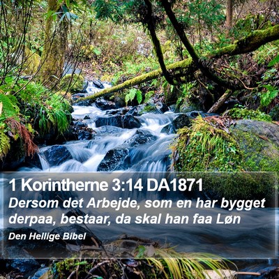 1 Korintherne 3:14 DA1871 Bible Verse Image
