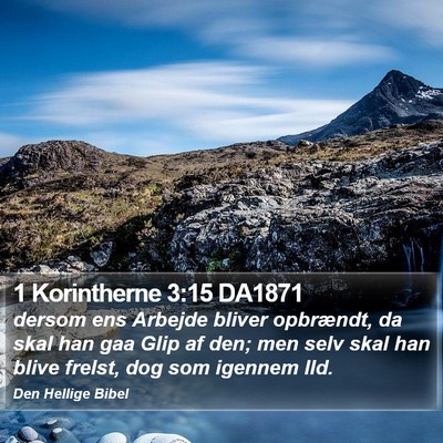 1 Korintherne 3:15 DA1871 Bible Verse Image