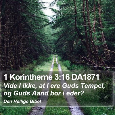 1 Korintherne 3:16 DA1871 Bible Verse Image