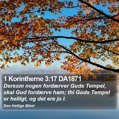 1 Korintherne 3:17 DA1871 Bible Verse Image