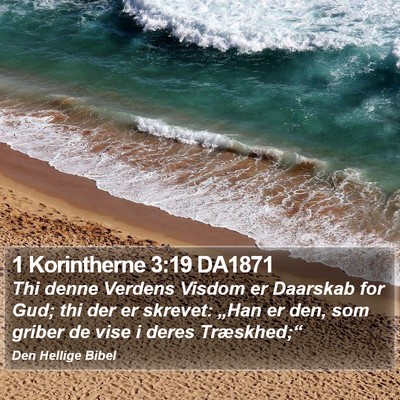1 Korintherne 3:19 DA1871 Bible Verse Image
