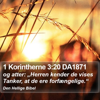 1 Korintherne 3:20 DA1871 Bible Verse Image