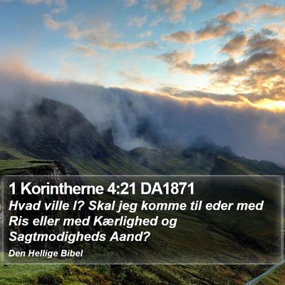 1 Korintherne 4:21 DA1871 Bible Verse Image
