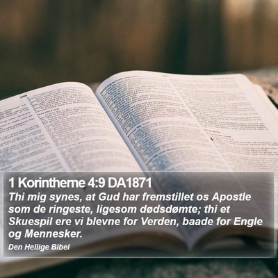 1 Korintherne 4:9 DA1871 Bible Verse Image