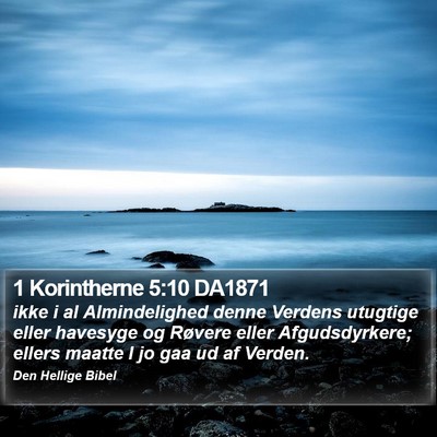1 Korintherne 5:10 DA1871 Bible Verse Image