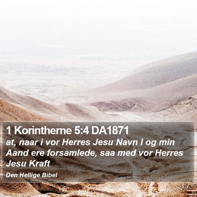 1 Korintherne 5:4 DA1871 Bible Verse Image