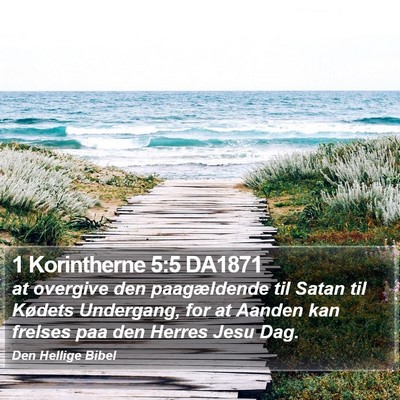 1 Korintherne 5:5 DA1871 Bible Verse Image