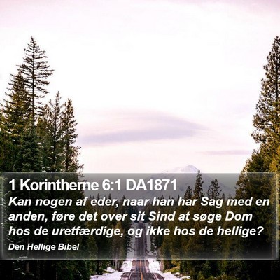 1 Korintherne 6:1 DA1871 Bible Verse Image