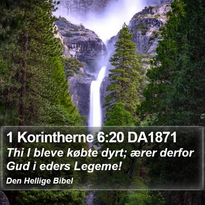 1 Korintherne 6:20 DA1871 Bible Verse Image