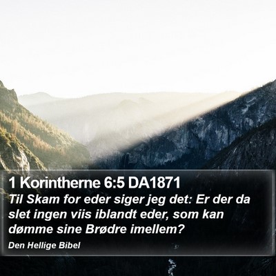 1 Korintherne 6:5 DA1871 Bible Verse Image