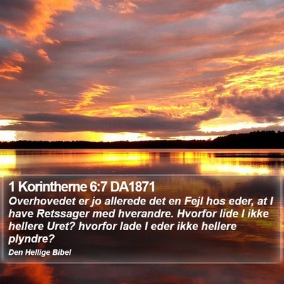 1 Korintherne 6:7 DA1871 Bible Verse Image