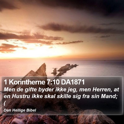 1 Korintherne 7:10 DA1871 Bible Verse Image