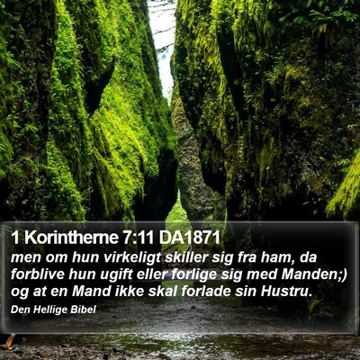 1 Korintherne 7:11 DA1871 Bible Verse Image