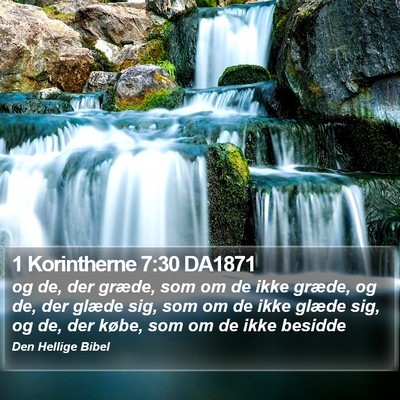 1 Korintherne 7:30 DA1871 Bible Verse Image