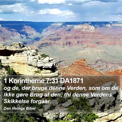 1 Korintherne 7:31 DA1871 Bible Verse Image