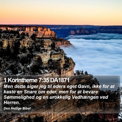 1 Korintherne 7:35 DA1871 Bible Verse Image