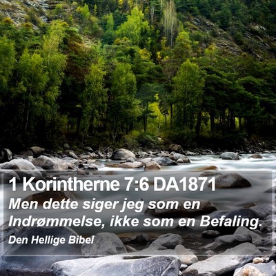 1 Korintherne 7:6 DA1871 Bible Verse Image