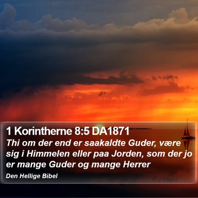 1 Korintherne 8:5 DA1871 Bible Verse Image