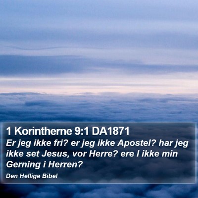 1 Korintherne 9:1 DA1871 Bible Verse Image