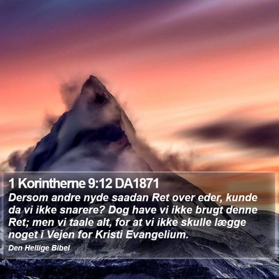 1 Korintherne 9:12 DA1871 Bible Verse Image