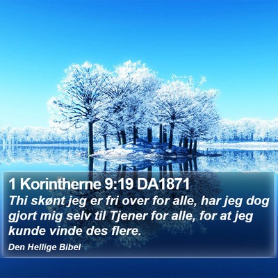 1 Korintherne 9:19 DA1871 Bible Verse Image
