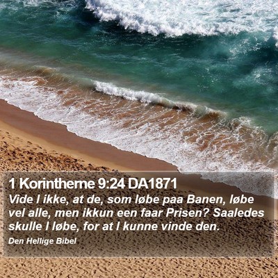 1 Korintherne 9:24 DA1871 Bible Verse Image