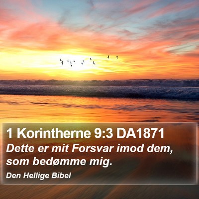 1 Korintherne 9:3 DA1871 Bible Verse Image